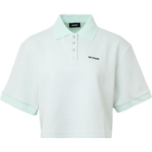 We11done polo con ricamo - bianco