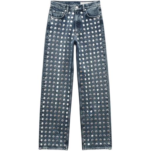 rag & bone jeans shea con decorazione - blu