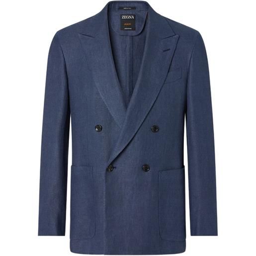 Zegna giacca in lino - blu