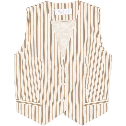 Max Mara gilet a righe - toni neutri
