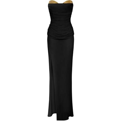 Elisabetta Franchi abito drappeggiato - nero
