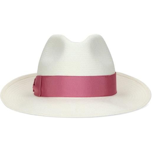 Borsalino cappello estivo con fiocco - bianco