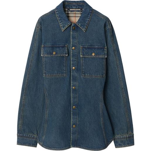 Burberry camicia denim - blu