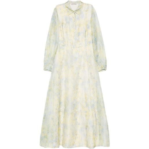 Alberta Ferretti abito lungo a fiori - giallo