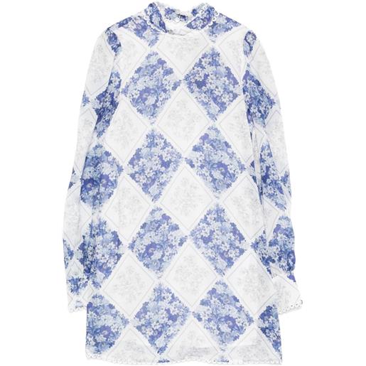 TWINSET abito corto a maniche lunghe - blu