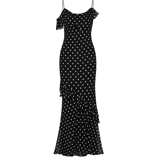 Self-Portrait polka dot georgette maxi dress