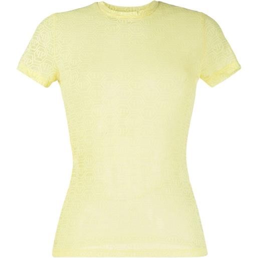 Philipp Plein t-shirt con stampa - giallo