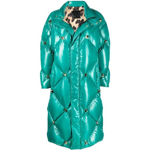 Philipp Plein piumino con borchie - verde
