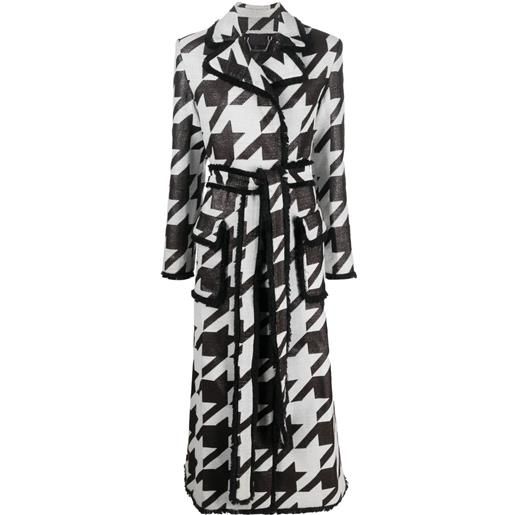 Philipp Plein cappotto con motivo pied-de-poule - toni neutri