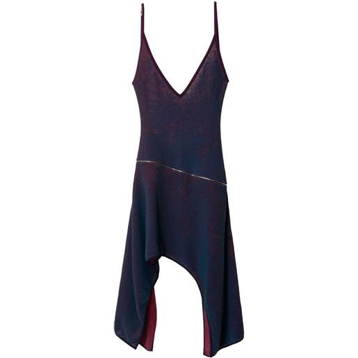 Burberry abito lungo con paillettes - blu