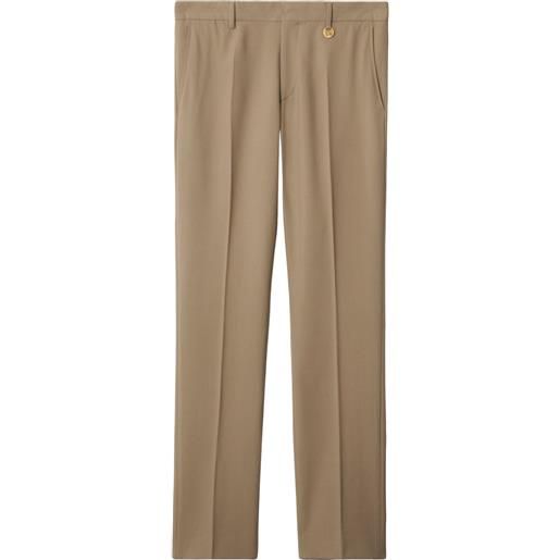 Burberry pantaloni dritti in lana - toni neutri