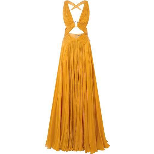 Roberto Cavalli abito da sera con dettaglio cut-out - giallo