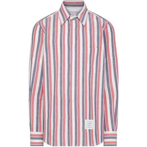 Thom Browne camicia madras - bianco