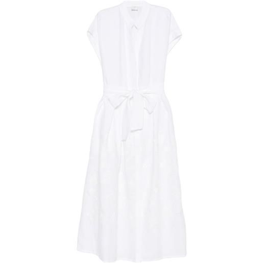 Eleventy abito con cintura - bianco