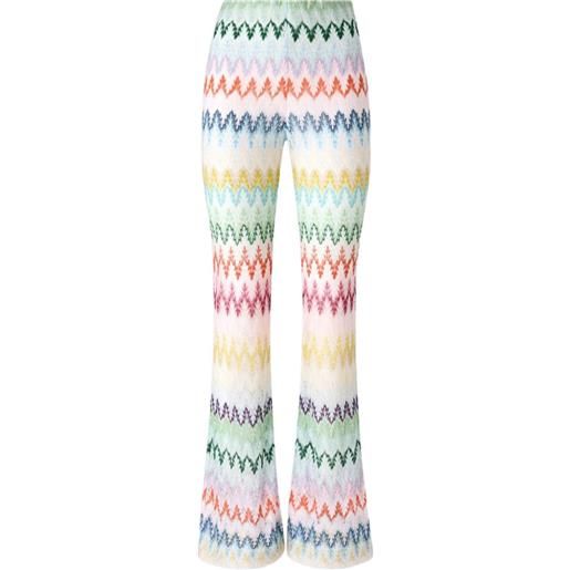 Missoni pantaloni con motivo a zigzag - bianco