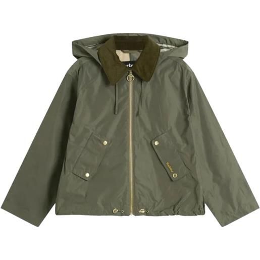 Barbour giacca weaver con cappuccio - verde