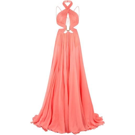 Roberto Cavalli abito lungo plissettato - rosa