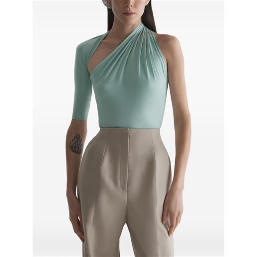 Mugler t-shirt drappeggiata - blu