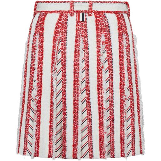 Thom Browne minigonna plissettata - bianco