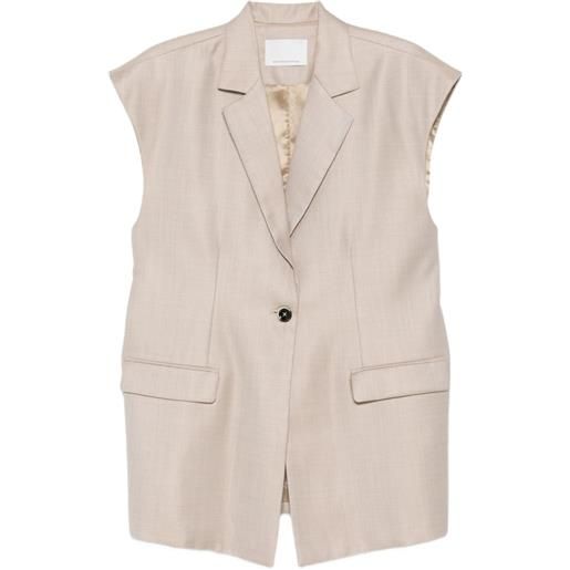 Nine In The Morning gilet smanicato taylor - toni neutri