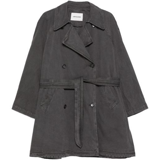 Low Classic cappotto doppiopetto con cintura - grigio