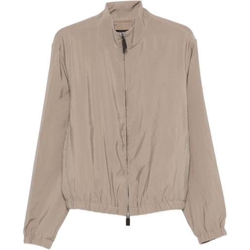 Emporio Armani giacca con zip - marrone