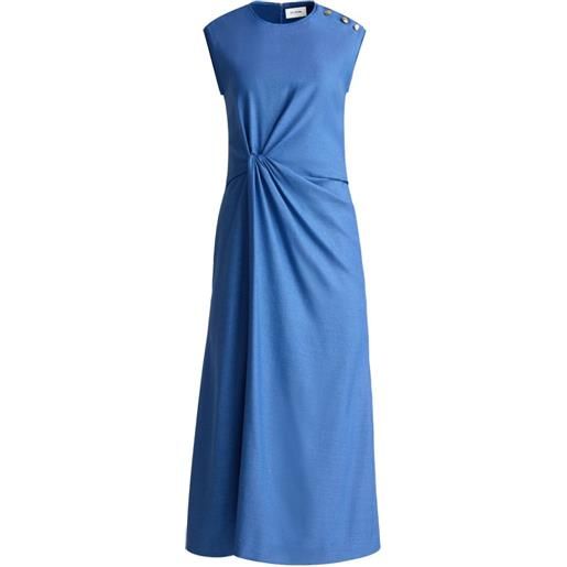 St. John abito midi con bottoni - blu