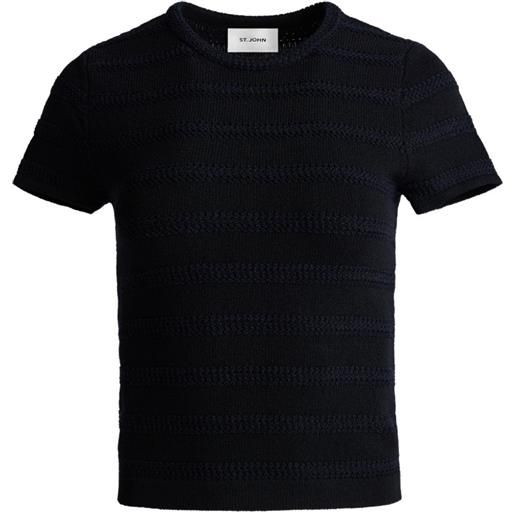 St. John t-shirt a righe - nero