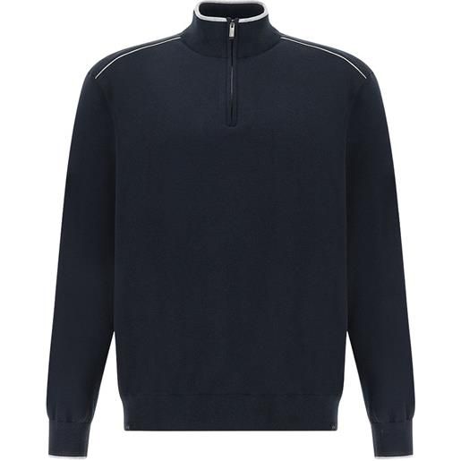 Paul & Shark felpa con zip - blu