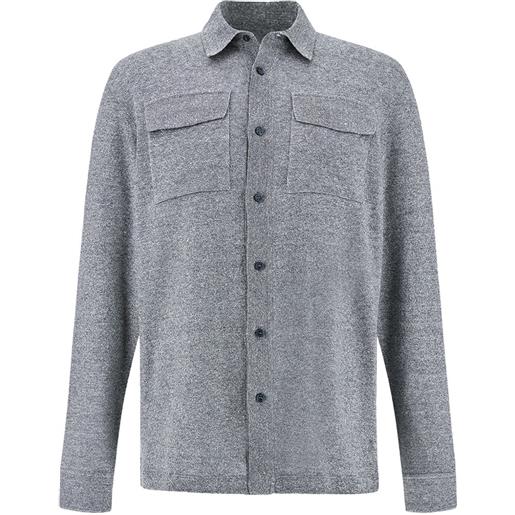 Paul & Shark giacca-camicia con tasche - blu