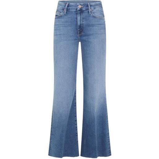 MOTHER jeans the roller con frange - blu