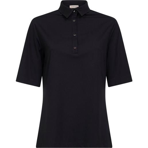Blanca Vita polo con colletto - nero
