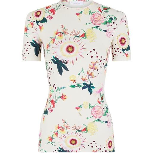 Rabanne top a fiori - toni neutri