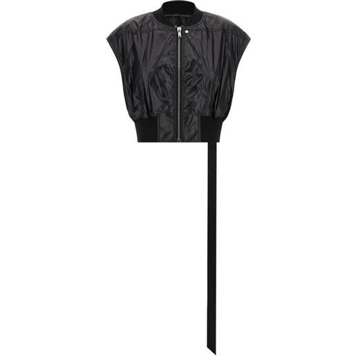 Rick Owens DRKSHDW canotta crop tatlin bomber - nero