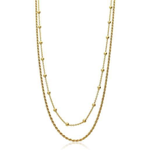 Flongo Rosario cattolico da donna con collana, set da 2 pezzi