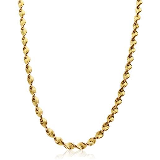 Catena Rolo Argento 925 Con Croce E Perle - 5 Pezzi Gioielli Moda 16-30 Pollici