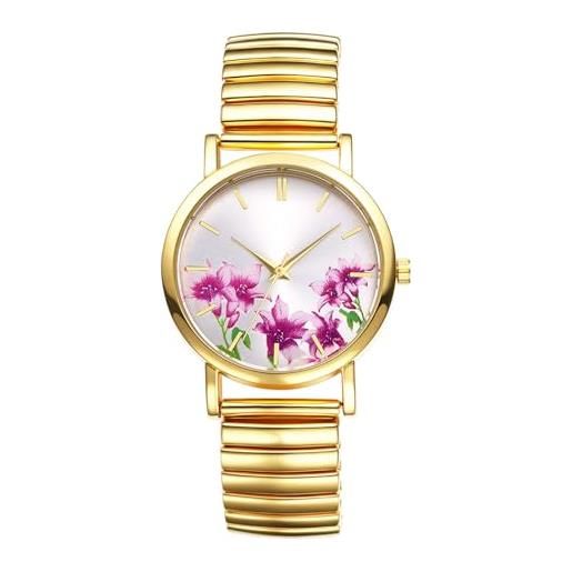 Orologio Elastico Da Uomo E Donna Con Cuore Zircone E Numeri Romani | JewelryWe Orologio Analogico Al Quarzo Con Cinturino Elastico | Regalo Di Coppia Per San Valentino O Anniversario