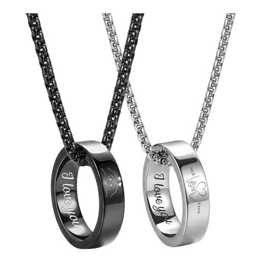 Anello per donna in acciaio con charm a cuore - Lanzetta Gioielli