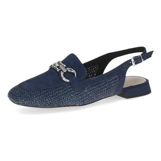 CAPRICE ballerine da donna con tacco, blu (ocean comb), 40 eu