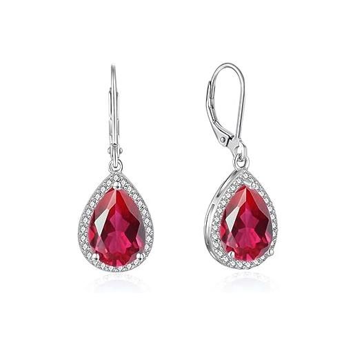 SOFIA MILANI – Orecchini Pendenti Donna In Argento 925 Con Zircone Sferico – Placcati Rodio, Ipoallergenici, In Elegante Scatola Regalo