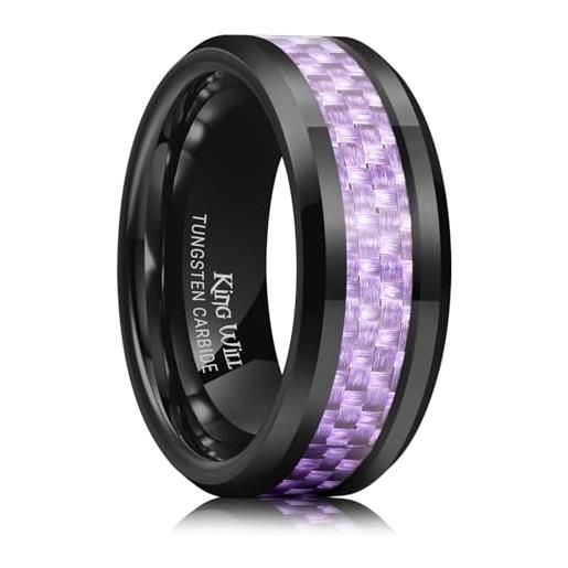 Anello Federe Nuziale In Carburo Di Tungsteno Nero Spazzolato - Incisione Gratuita! - Foto 5