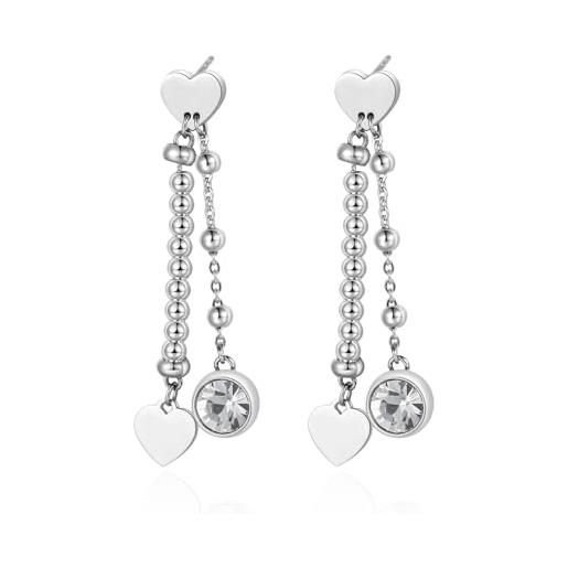 Orecchini Pendenti In Vera Pelle Per Donna - Leggeri E Boho Con Gancio In Ottone Placcato Oro, Confezione Regalo (Lunghezza 7cm) - 2