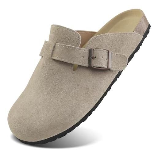 Pantofole Uomo In Vera Pelle – Suola In Pelle, Cucitura Telaio, Foderate, Bordeaux, Taglia 39 (Made In Spain) - 3