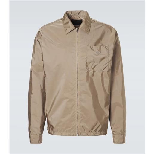 Prada camicia in re-nylon con zip