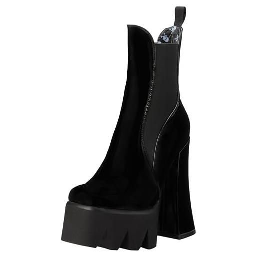 LAMODA lumiel, stivaletto donna, vernice nera, 38 eu