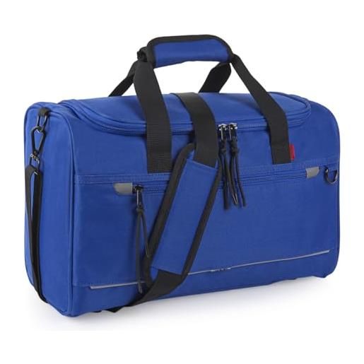 Borsa da viaggio pieghevole con aereo nelle luci di sera borsa da viaggio piccola borsa da viaggio borsa da weekender per la notte in palestra ospedale borse per donne e uomini, nero