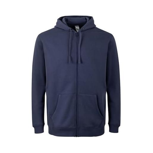 Mukua sf270u felpa unisex con zip e cappuccio, colore denim blue, taglia 3xl, denim blu, 3xl