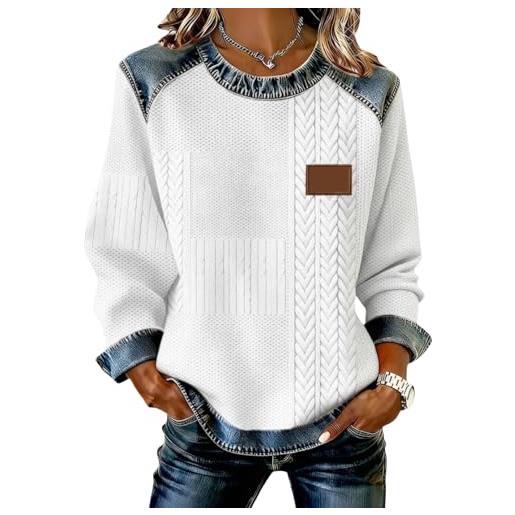 Grecerelle Felpa Donna Maniche Corte Con Scollo A V, Casual Estiva, Tessuto Traspirante, Vari Colori E Stampe