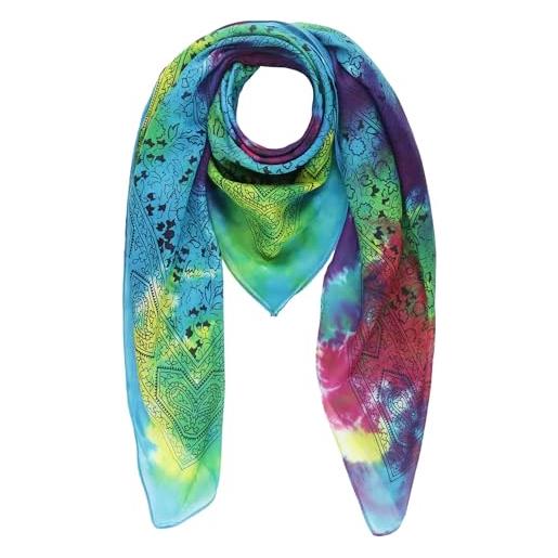 foulard quadrato ciliegie nero sciarpa di cotone sciarpa leggera 4250564540276