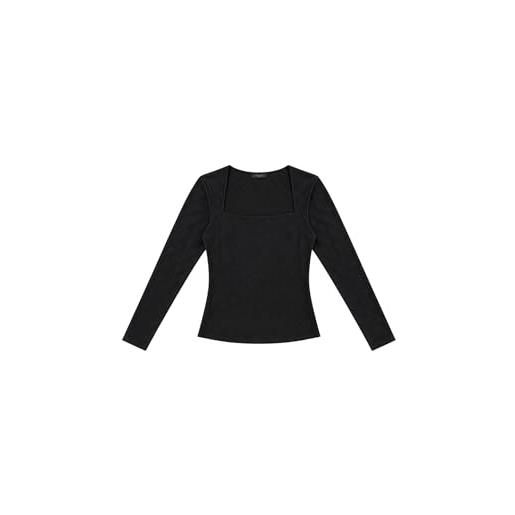 GUESS donna top manica lunga w6rp45ka660 poliammide nero xs